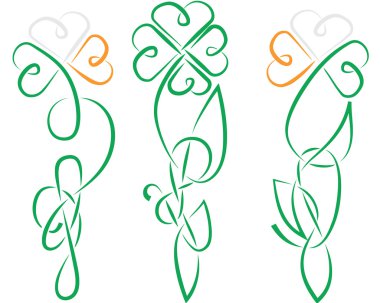 Shamrock Celtic Ireland lnot clipart