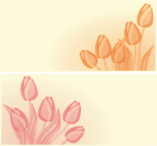 Tulipani carta di sfondo — Vettoriale Stock