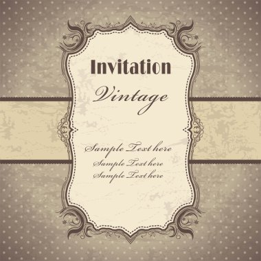 Vintage frame template clipart