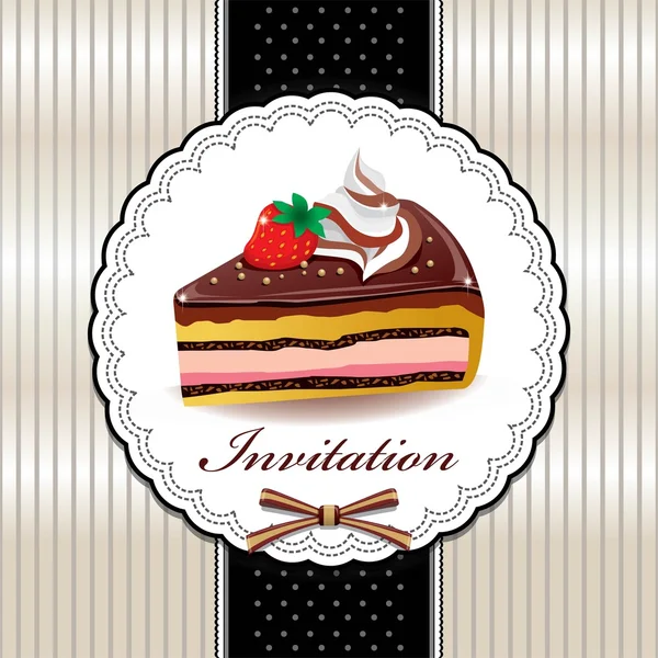 Vintage lindo cupcake diseño — Vector de stock