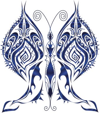 Dark blue butterfly clipart