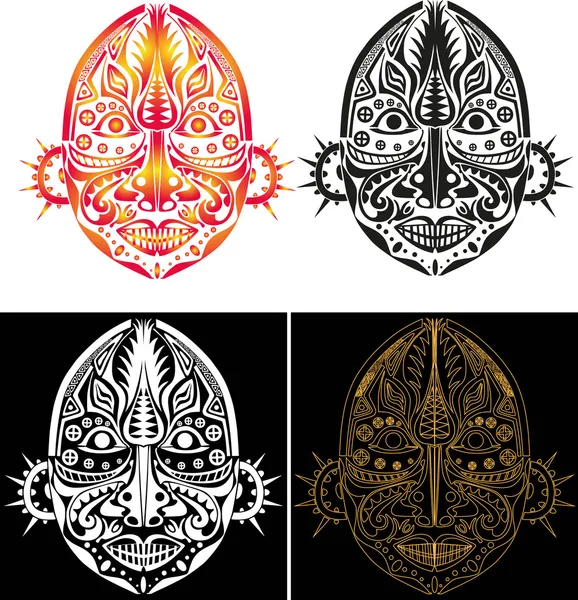 Masque religieux ethnique tribal — Image vectorielle