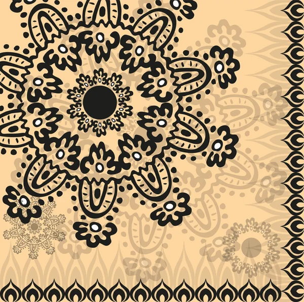 Decoratieve Indiase stijl patroon — Stockvector