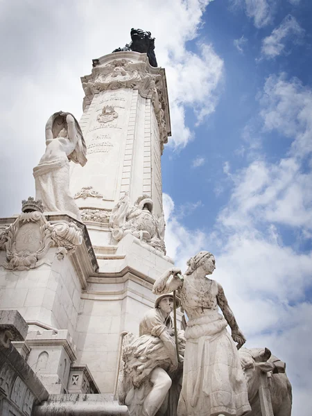 Monumento de Marques de Pombal en Lisboa, Portugal Imagen de stock