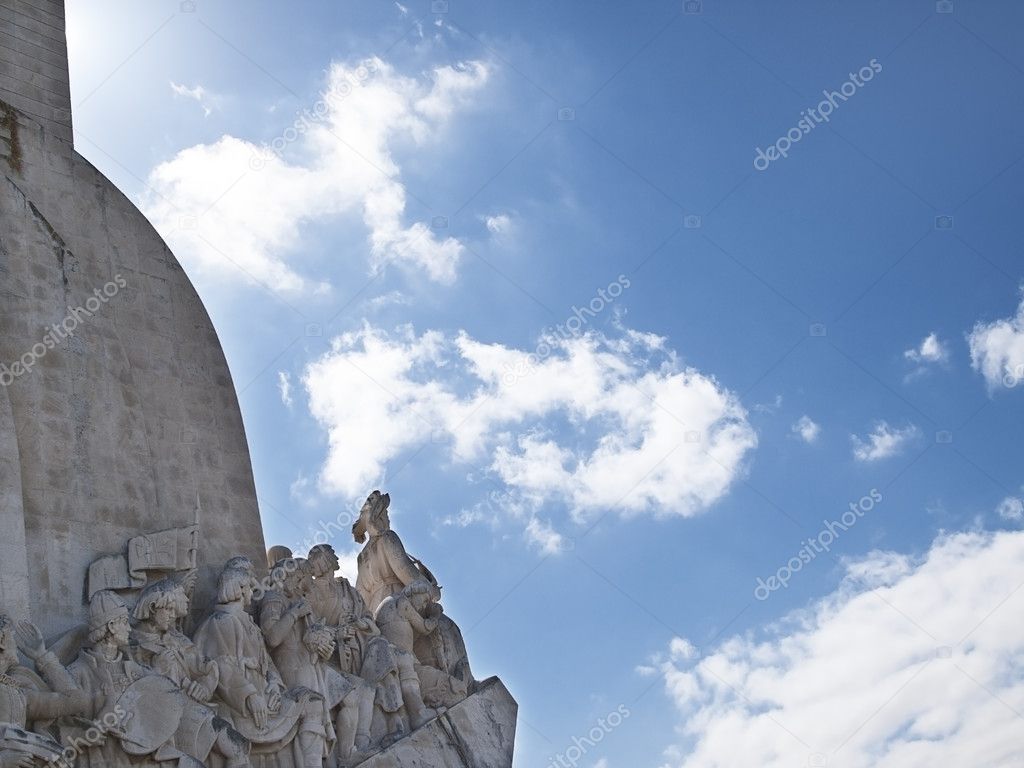 Close Up Monument to the Discoveries at Lisbon, Portugal