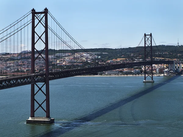 stock image Ponte 25 de Abril - Bridge 25 April at Lisbon