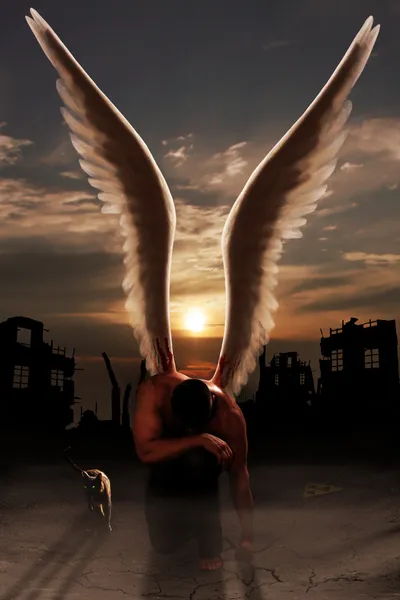 Zmęczony anioł — Zdjęcie stockowe