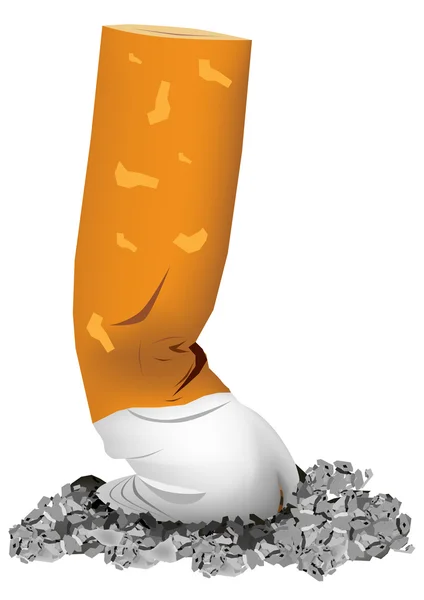 Cigarette éteinte — Image vectorielle