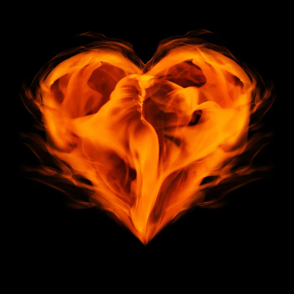 Herz des Feuers — Stockfoto