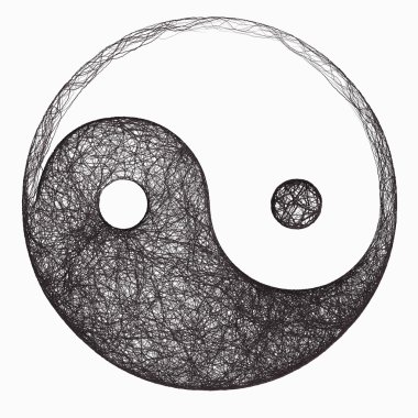 Yin yang symbol clipart