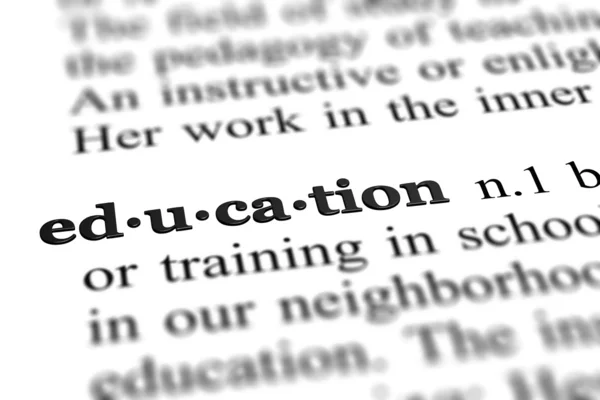 Education word from a free dictionary — Stock Photo, Image