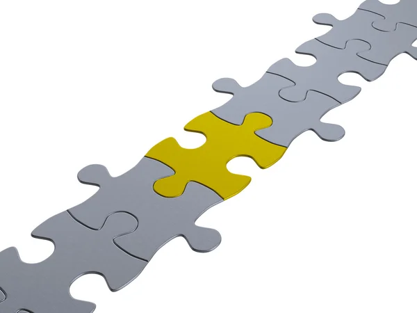 Jigsaw puzzle chain — Stock Photo, Image