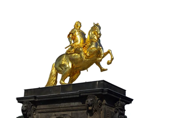 Dresden goldener Ritter isoliert 01 — Stockfoto