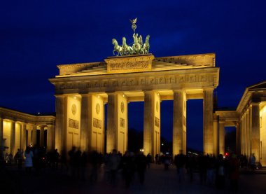 Berlin Brandenburg Gate night 03 clipart