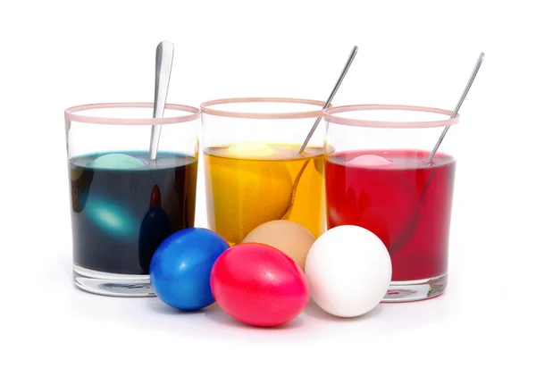Пасхальные яйца 15 цвета — стоковое фото