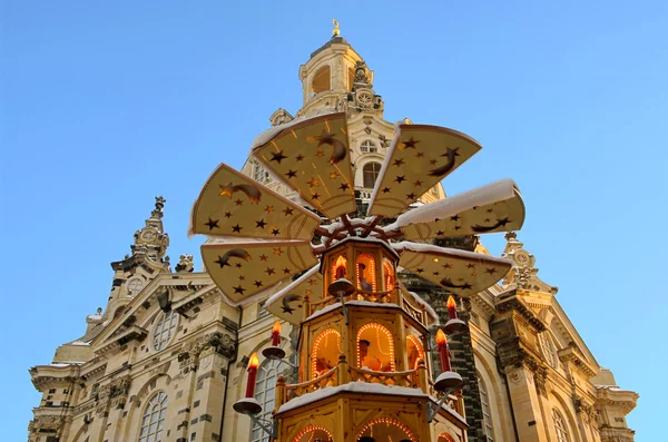 Дрезден Різдвяний ринок церкву Богоматері 01 — стокове фото