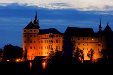 Torgau castle night 01 clipart