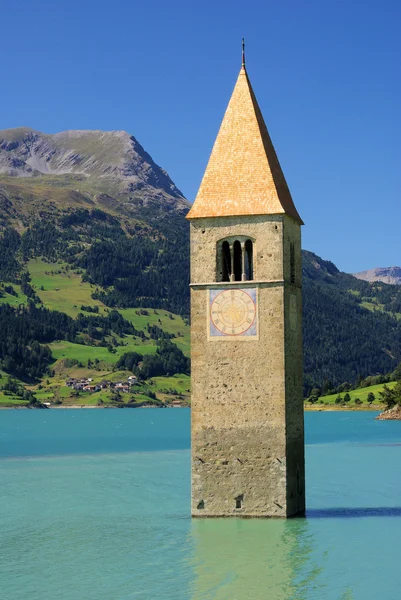 Reschensee with church 07 — Stock Photo, Image