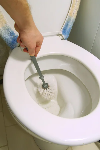 Limpeza do vaso sanitário 03 — Fotografia de Stock