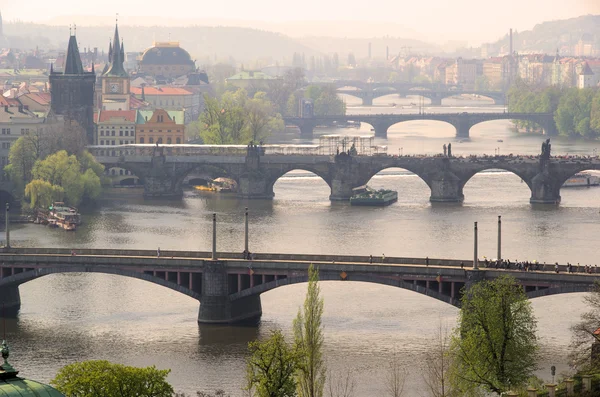 Praga pontes vista aérea 09 — Fotografia de Stock
