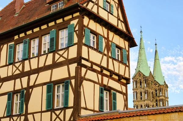 Bamberg bogato rzeźbionej dom 02 — Zdjęcie stockowe