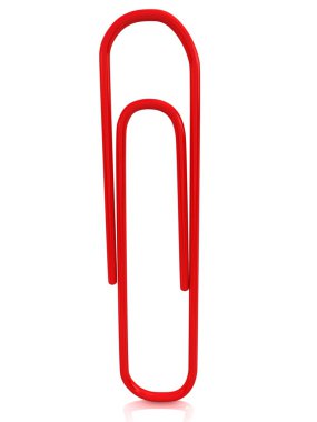 Red paper clip clipart