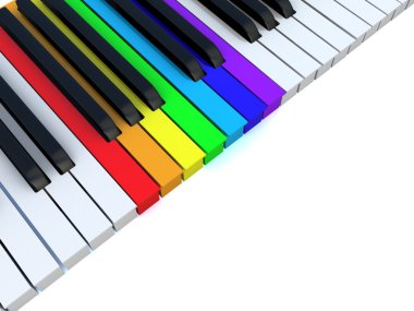 Rainbow piano keys. clipart