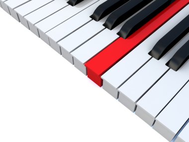 Piano keys. Concept of unique. clipart