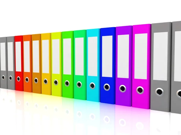 Kolor folderów. — Zdjęcie stockowe