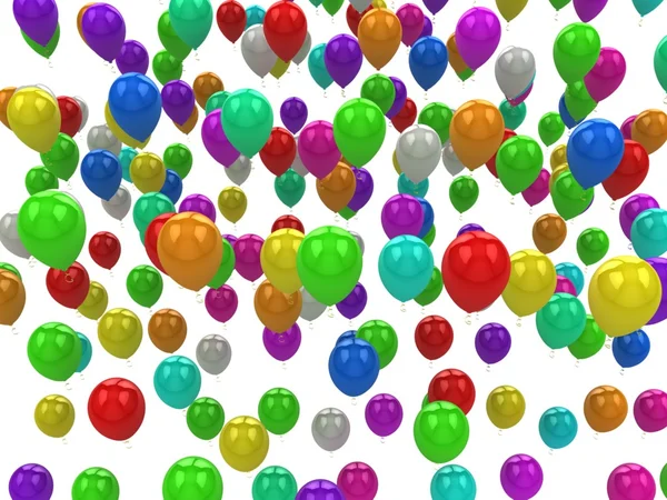 海的彩色的气球 — 图库照片