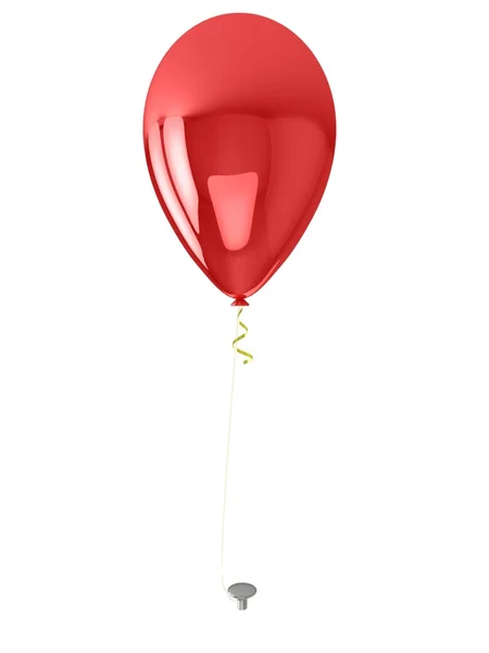 Ein roter Ballon — Stockfoto