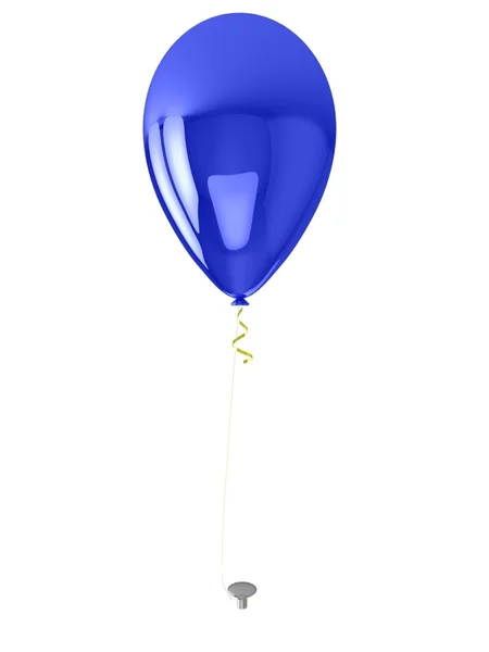 Ein blauer Ballon — Stockfoto