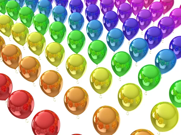Mar de balões a cores — Fotografia de Stock