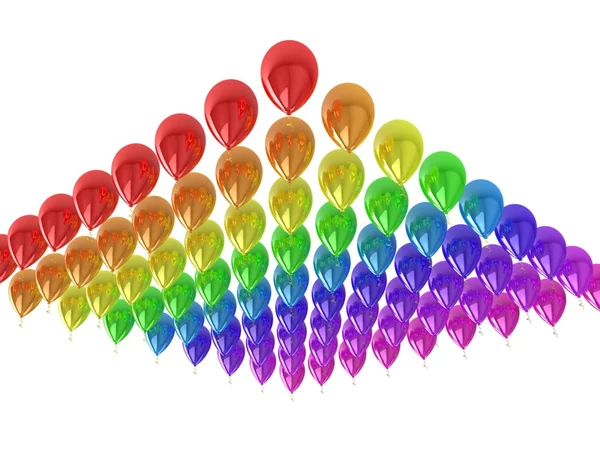 Tengernyi színes léggömbök — Stock Fotó