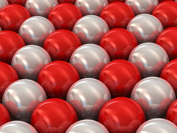 Bolas rojas y blancas — Foto de Stock