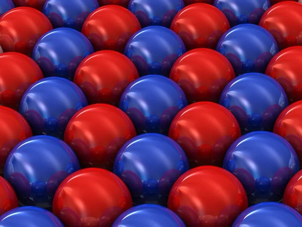 Rode en blauwe ballen — Stockfoto