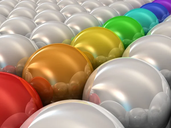 Färgade bollar — Stockfoto