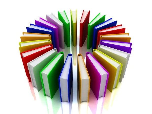Rainbow books — Stock Photo, Image