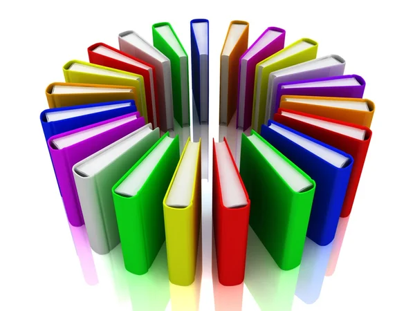 Regenboog boeken — Stockfoto