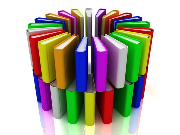 Regenboog boeken — Stockfoto
