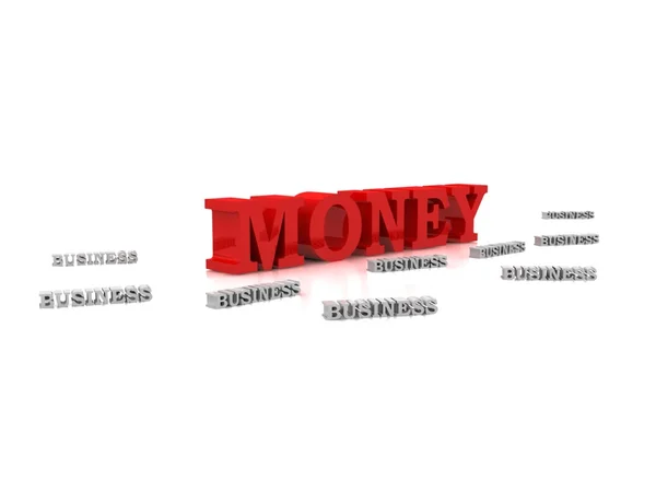 Concept of hard work. Money text — Stock Photo, Image