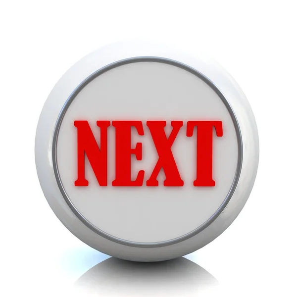 3d red button with text "Next" from set — Stock Photo, Image