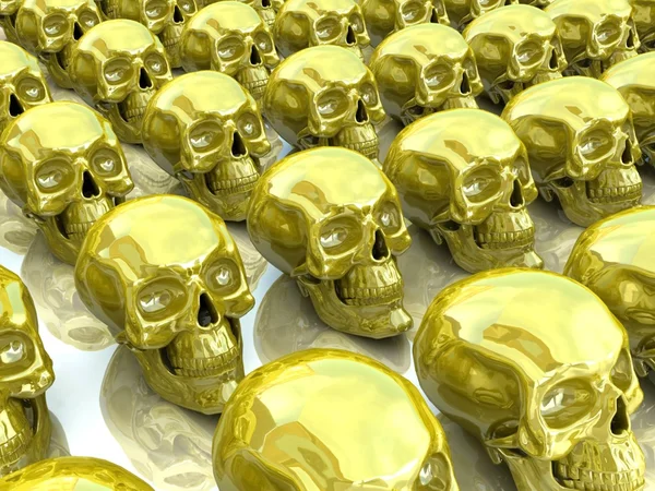 黄金の頭蓋骨 — ストック写真
