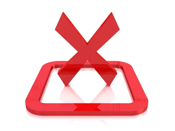 3D x symbol — Zdjęcie stockowe