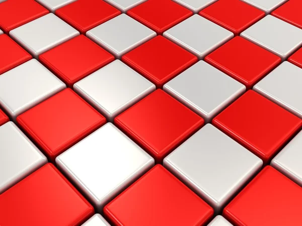 Vermelho e branco xadrez fundo — Fotografia de Stock