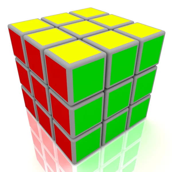 3D головоломки куба — стокове фото