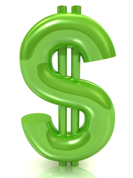 Dollar sign isolated on white. — Stock Photo, Image
