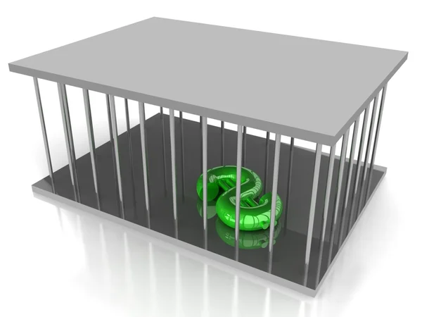 Dollar sign in a cage — Stock Photo, Image