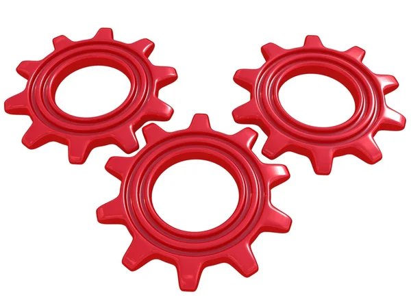 stock image Gears isolated on white. Concept of unique