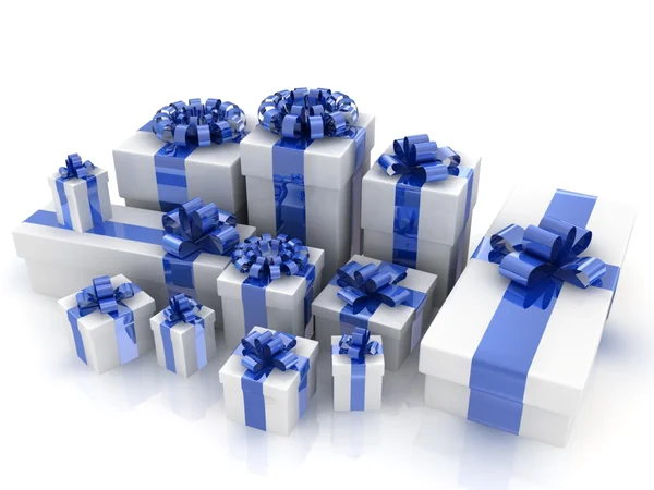 Gifts isolated on white — Stock Photo, Image